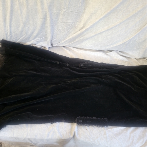 Vintage y2k Tripp velvet maxi skirt victorian romantic goth - Picture 2 of 9